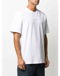 T-shirt à col rond imprimé blanc Oamc