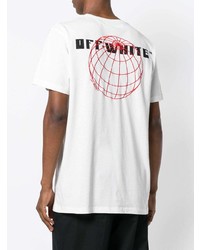 T-shirt à col rond imprimé blanc Off-White