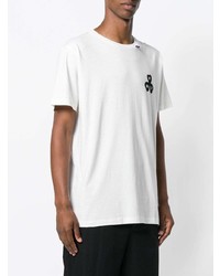 T-shirt à col rond imprimé blanc Off-White