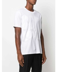 T-shirt à col rond imprimé blanc Valentino