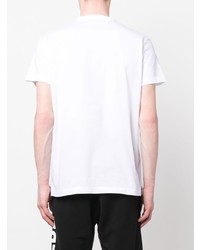 T-shirt à col rond imprimé blanc DSQUARED2