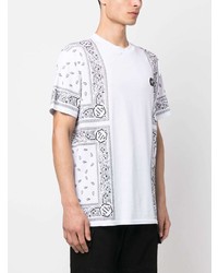 T-shirt à col rond imprimé blanc Philipp Plein