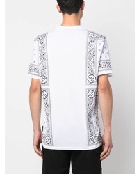 T-shirt à col rond imprimé blanc Philipp Plein