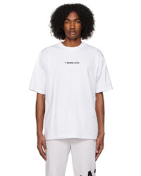 T-shirt à col rond imprimé blanc BAPE