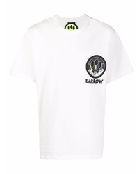 T-shirt à col rond imprimé blanc BARROW