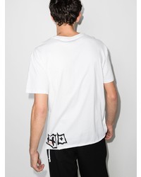 T-shirt à col rond imprimé blanc Ksubi