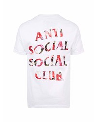 T-shirt à col rond imprimé blanc Anti Social Social Club