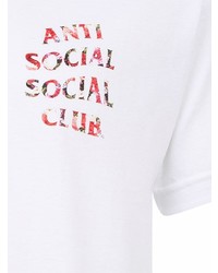 T-shirt à col rond imprimé blanc Anti Social Social Club