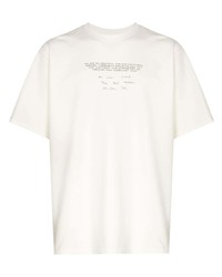 T-shirt à col rond imprimé blanc Bethany Williams