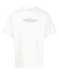 T-shirt à col rond imprimé blanc Bethany Williams
