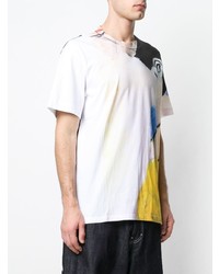 T-shirt à col rond imprimé blanc Marni