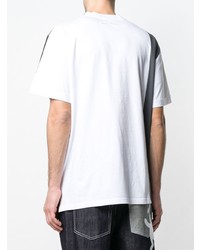 T-shirt à col rond imprimé blanc Marni