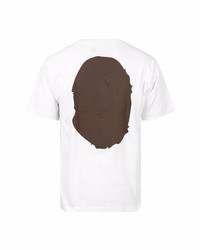 T-shirt à col rond imprimé blanc A Bathing Ape