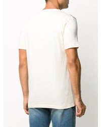 T-shirt à col rond imprimé blanc Lanvin