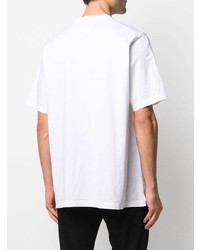 T-shirt à col rond imprimé blanc DSQUARED2