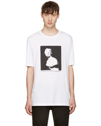 T-shirt à col rond imprimé blanc BLK DNM