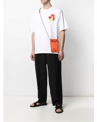 T-shirt à col rond imprimé blanc Kenzo