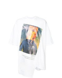 T-shirt à col rond imprimé blanc Bmuet(Te)