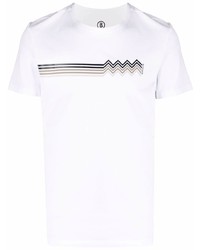 T-shirt à col rond imprimé blanc Bogner