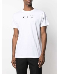 T-shirt à col rond imprimé blanc Off-White