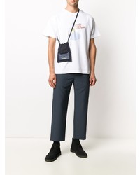 T-shirt à col rond imprimé blanc Jacquemus