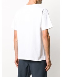 T-shirt à col rond imprimé blanc Jacquemus