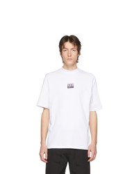 T-shirt à col rond imprimé blanc Boramy Viguier