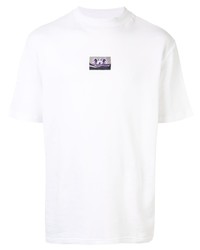 T-shirt à col rond imprimé blanc Boramy Viguier