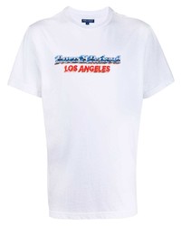 T-shirt à col rond imprimé blanc BornxRaised