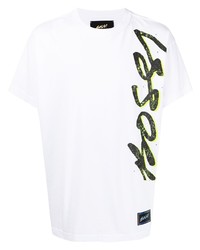 T-shirt à col rond imprimé blanc Bossi Sportswear