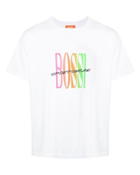 T-shirt à col rond imprimé blanc Bossi Sportswear