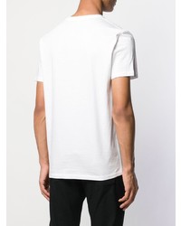 T-shirt à col rond imprimé blanc Alexander McQueen