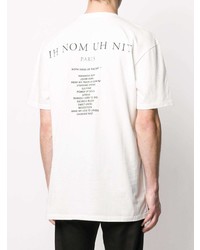 T-shirt à col rond imprimé blanc Ih Nom Uh Nit