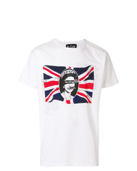 T-shirt à col rond imprimé blanc Boy London