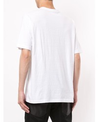 T-shirt à col rond imprimé blanc Junya Watanabe MAN