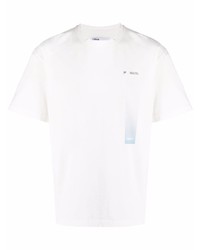 T-shirt à col rond imprimé blanc C2h4