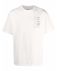 T-shirt à col rond imprimé blanc C2h4