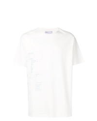 T-shirt à col rond imprimé blanc C2h4