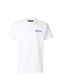 T-shirt à col rond imprimé blanc Call Me 917