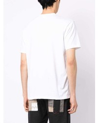 T-shirt à col rond imprimé blanc Junya Watanabe MAN