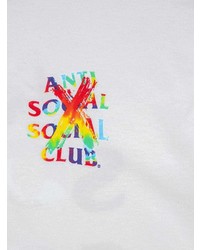 T-shirt à col rond imprimé blanc Anti Social Social Club