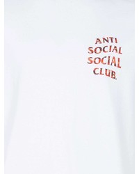 T-shirt à col rond imprimé blanc Anti Social Social Club