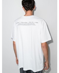 T-shirt à col rond imprimé blanc Off-White