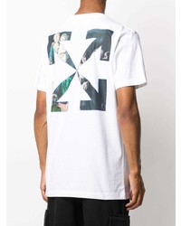 T-shirt à col rond imprimé blanc Off-White