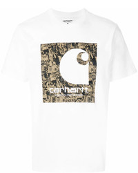 T-shirt à col rond imprimé blanc Carhartt