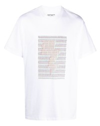 T-shirt à col rond imprimé blanc Carhartt WIP