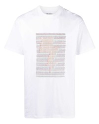 T-shirt à col rond imprimé blanc Carhartt WIP