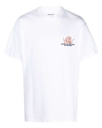 T-shirt à col rond imprimé blanc Carhartt WIP