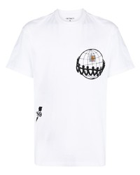 T-shirt à col rond imprimé blanc Carhartt WIP