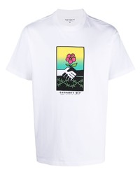 T-shirt à col rond imprimé blanc Carhartt WIP